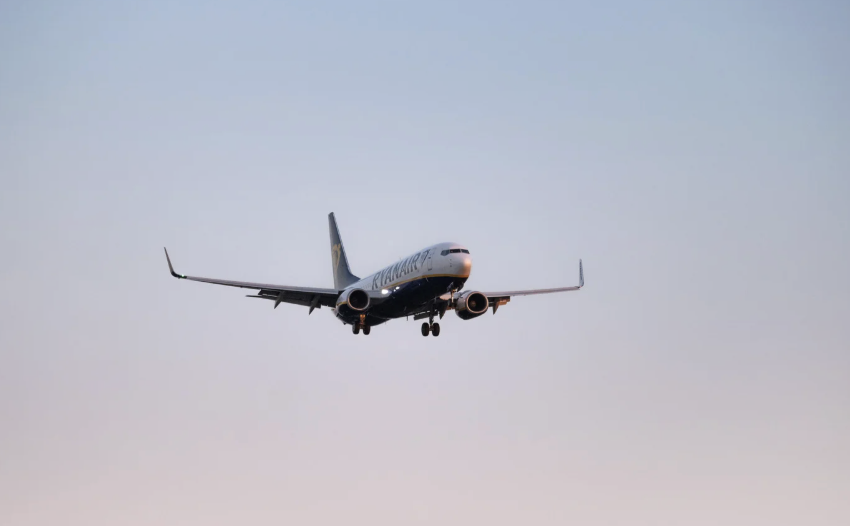 Airplane in the sky